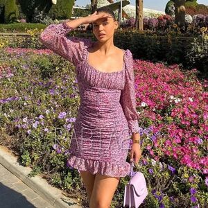 ZARA PRINTED DRESS WITH DRAPING